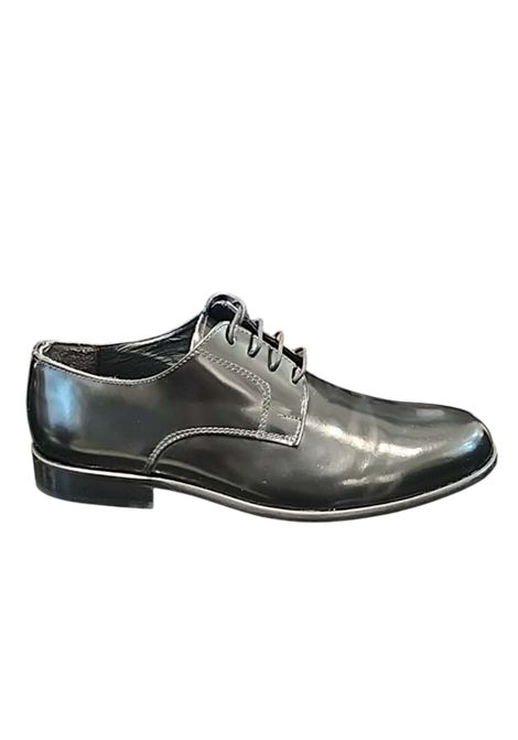 BRUSHED-OFF SHOE WITH LACES SALVATORE FINIZIO | shoes | 7720 6000NERO